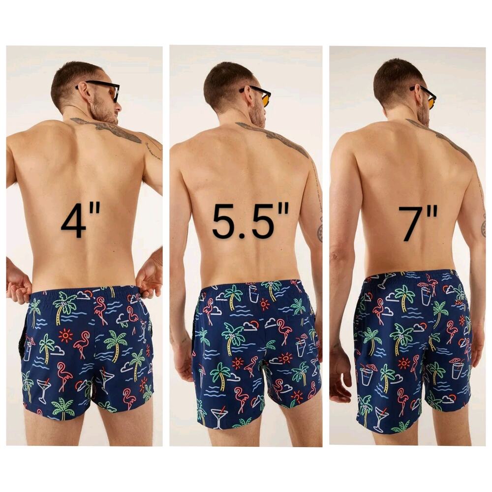 Chubbies Swim Trunks Mens Large 5.5 Inch Parrot Bloomerangs Mesh Brief Liner - Picture 11 of 13